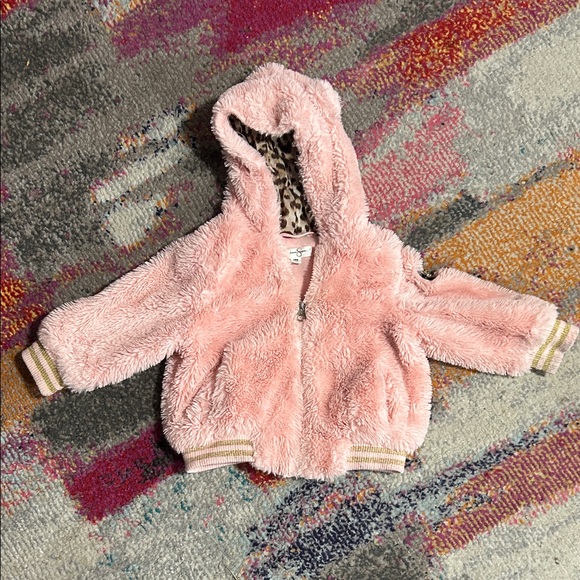 Jessica Simpson Pink Fuzzy Baby Jacket - Picture 1 of 4